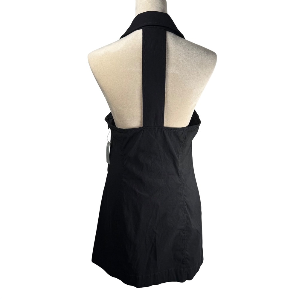 NWT Maeve Anthropologie Lined Linen Blend Halter Mini Dress Side Zip Size LP - Picture 2 of 16